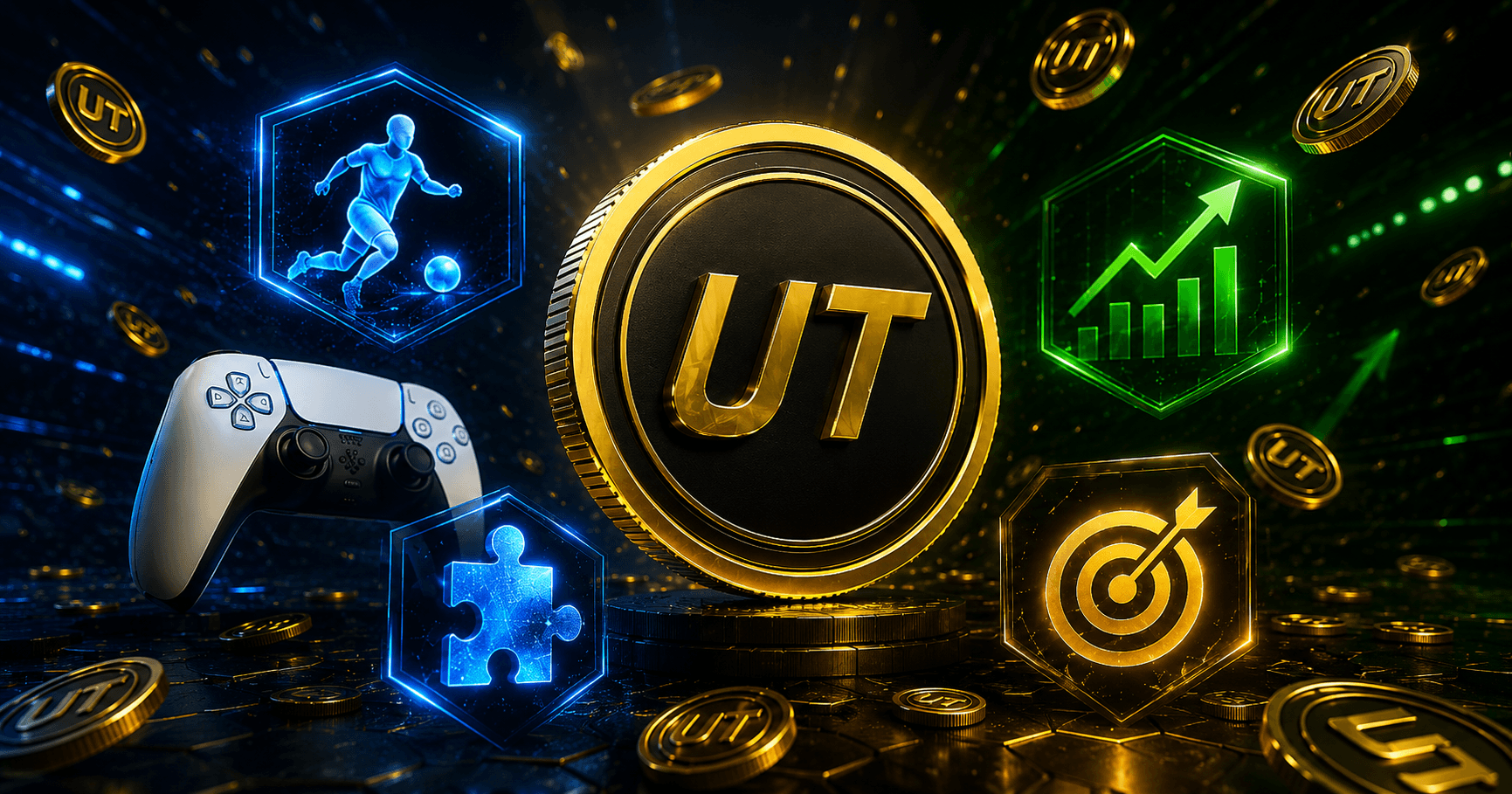Jugador montando equipo en EA Sports FC 26 Ultimate Team con monedas